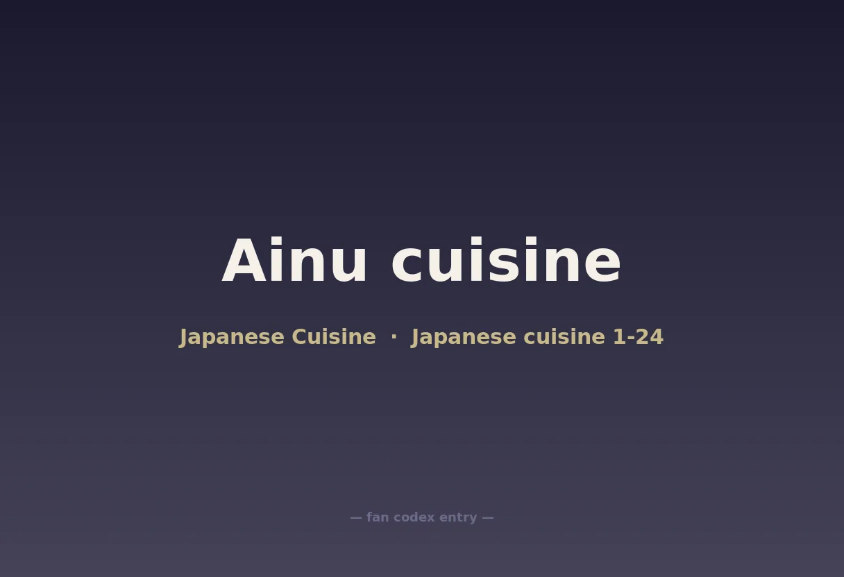 Ainu cuisine